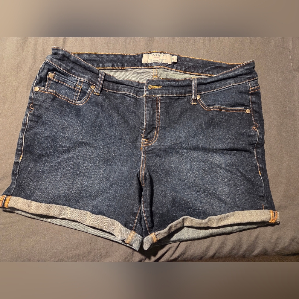 Torrid Blue Jean Shorts Relaxed Fit